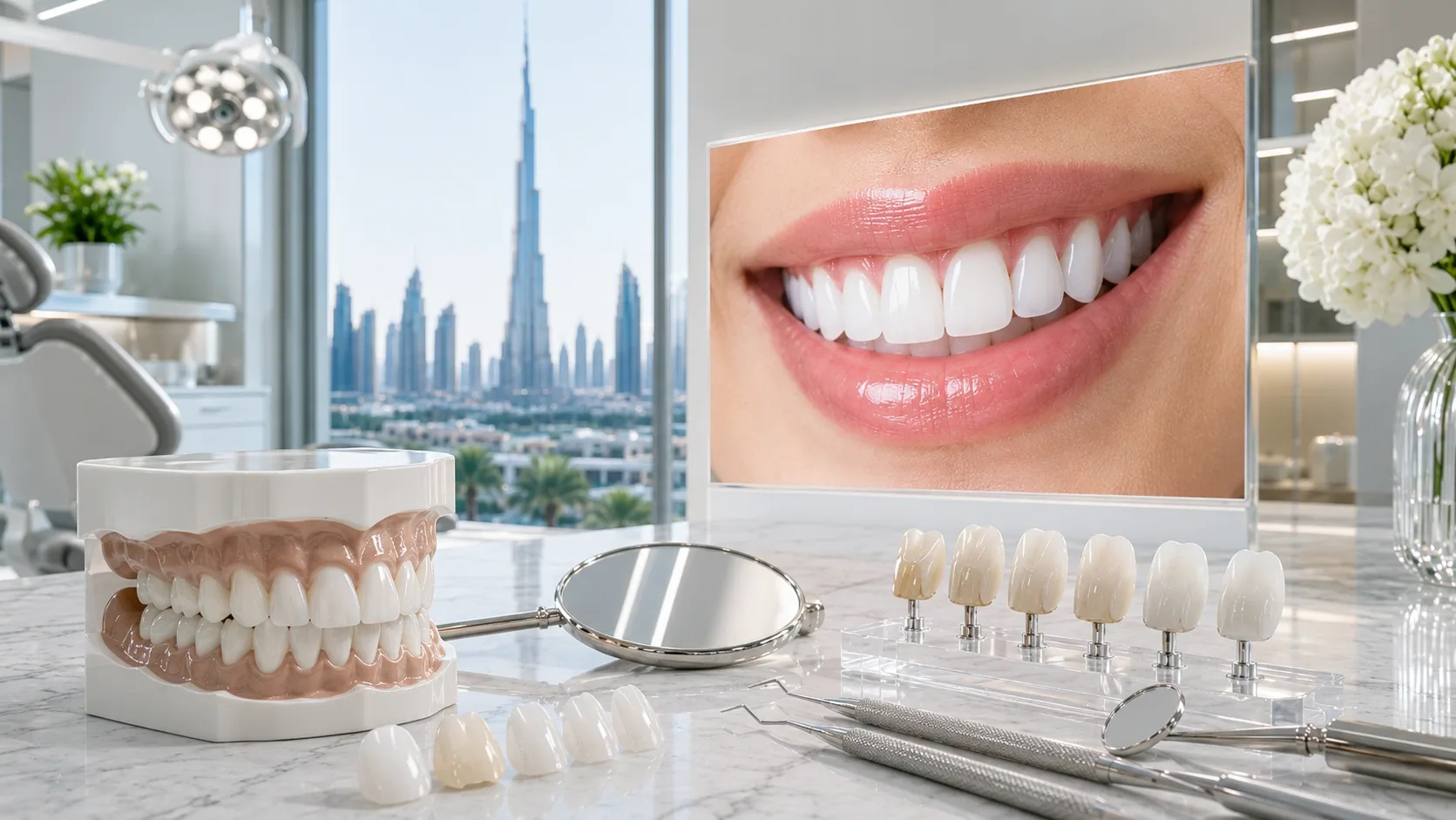 Hollywood Smile cosmetic dentistry treatment at WhiteLine Dental Clinic Al Rigga, Dubai – WhiteLine Dental Clinic Al Rigga